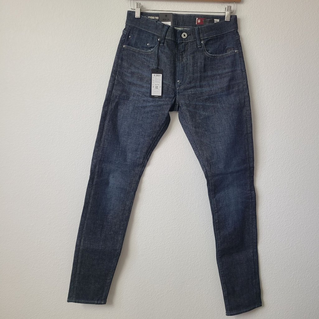 G-Star Raw Revend Fwd Skinny Denim Jeans Premium Japanese Fabric Size 30x34 Blue